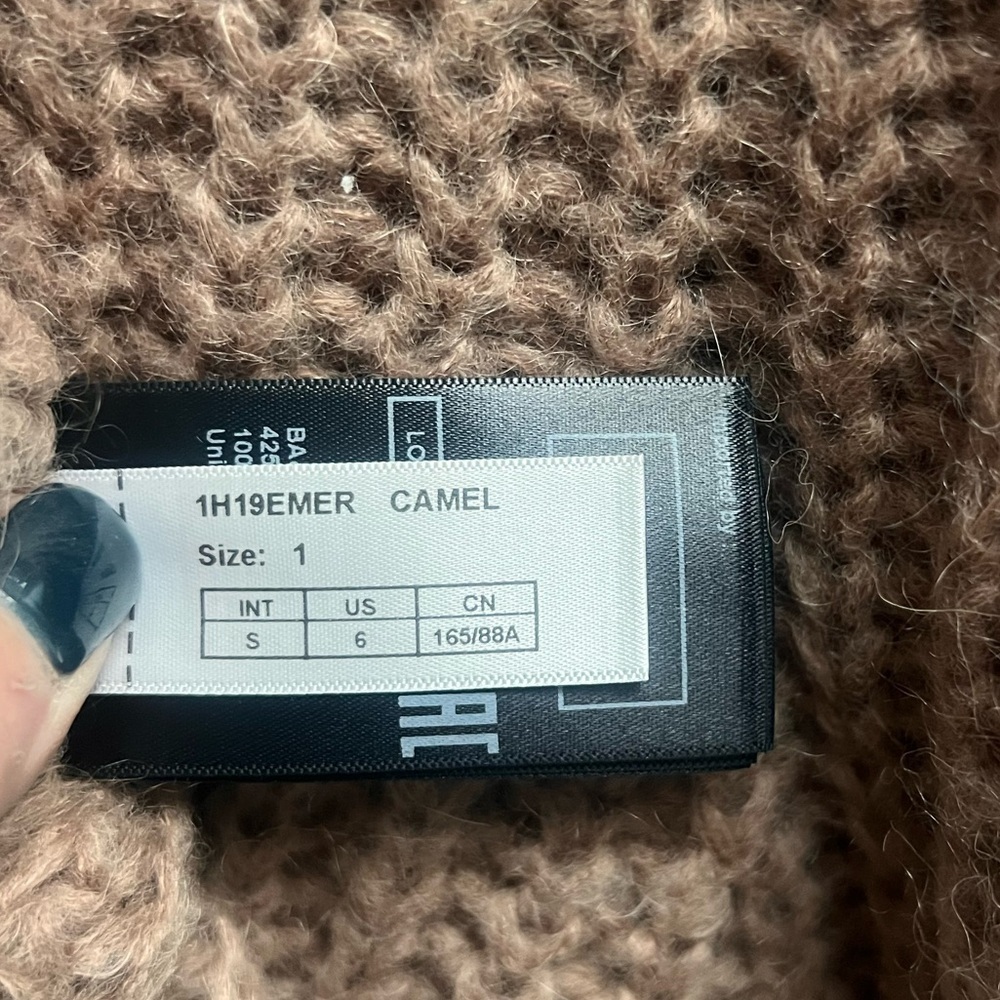 BA&SH Women’s Camel Brown Pull Emerald Turtleneck Sweater - Size Small - Picture 3 of 14